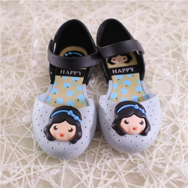 14-16.5cm Gilrs Sandals Jelly Princess Summer Children'S Shoes Jelly Crystal Shoes breathable Cartoon Sandals Crystal Shoes