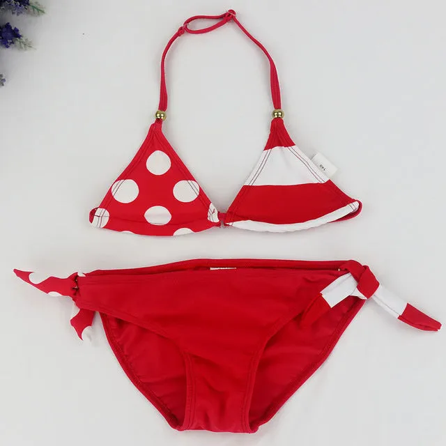 2016 New Children Swimwear Baby Kids Cute Bikini Girls split Two Pieces swimsuit Bathing suit Beachwear kids biquini infantil