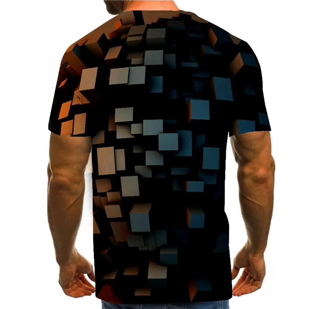 3D Graphic Short Sleeve Shirts Graphic Space