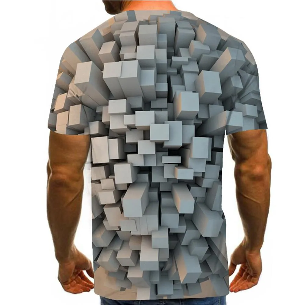 3D Graphic Short Sleeve Shirts Graphic Space