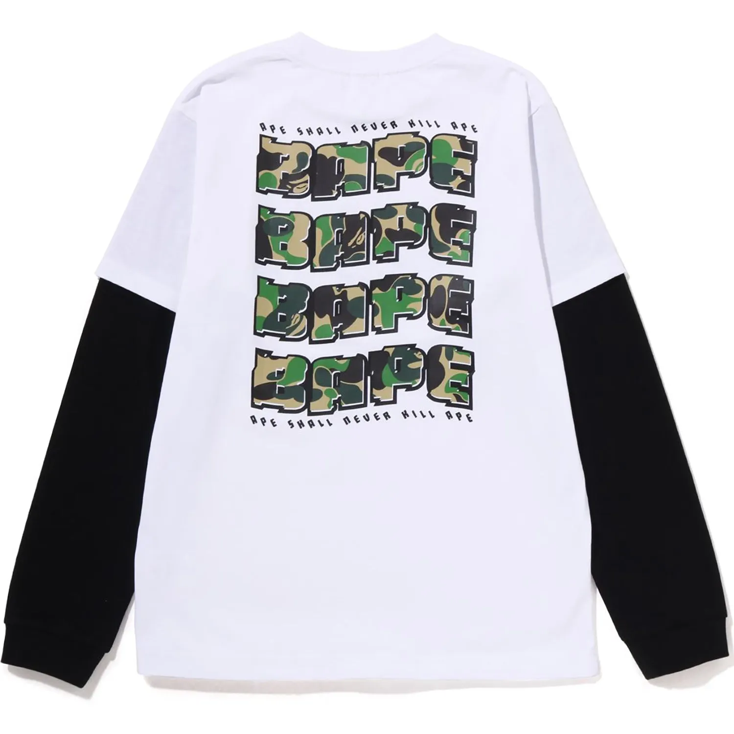 ABC CAMO BAPE LAYERED L/S TEE KIDS