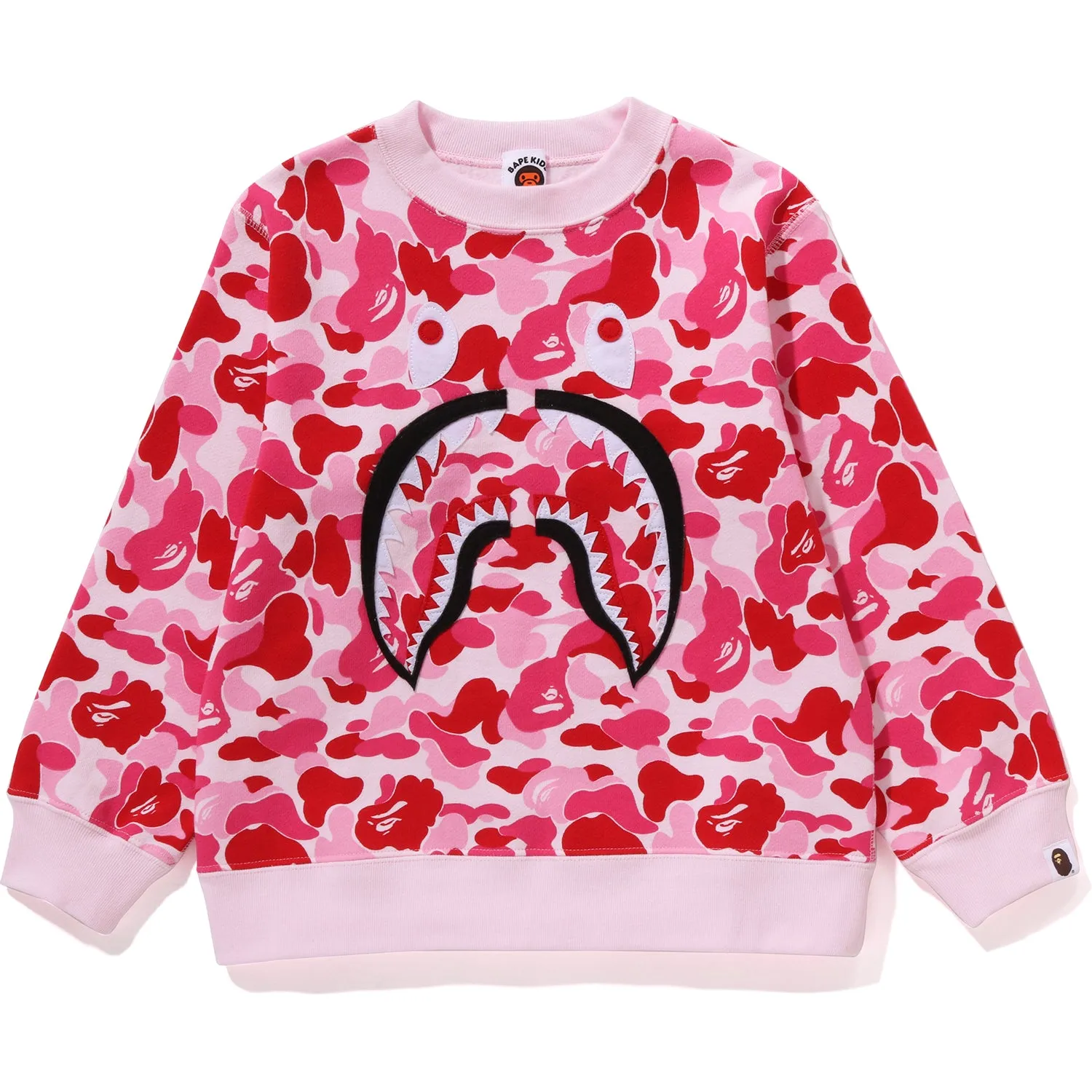 ABC CAMO SHARK PATCH CREWNECK KIDS