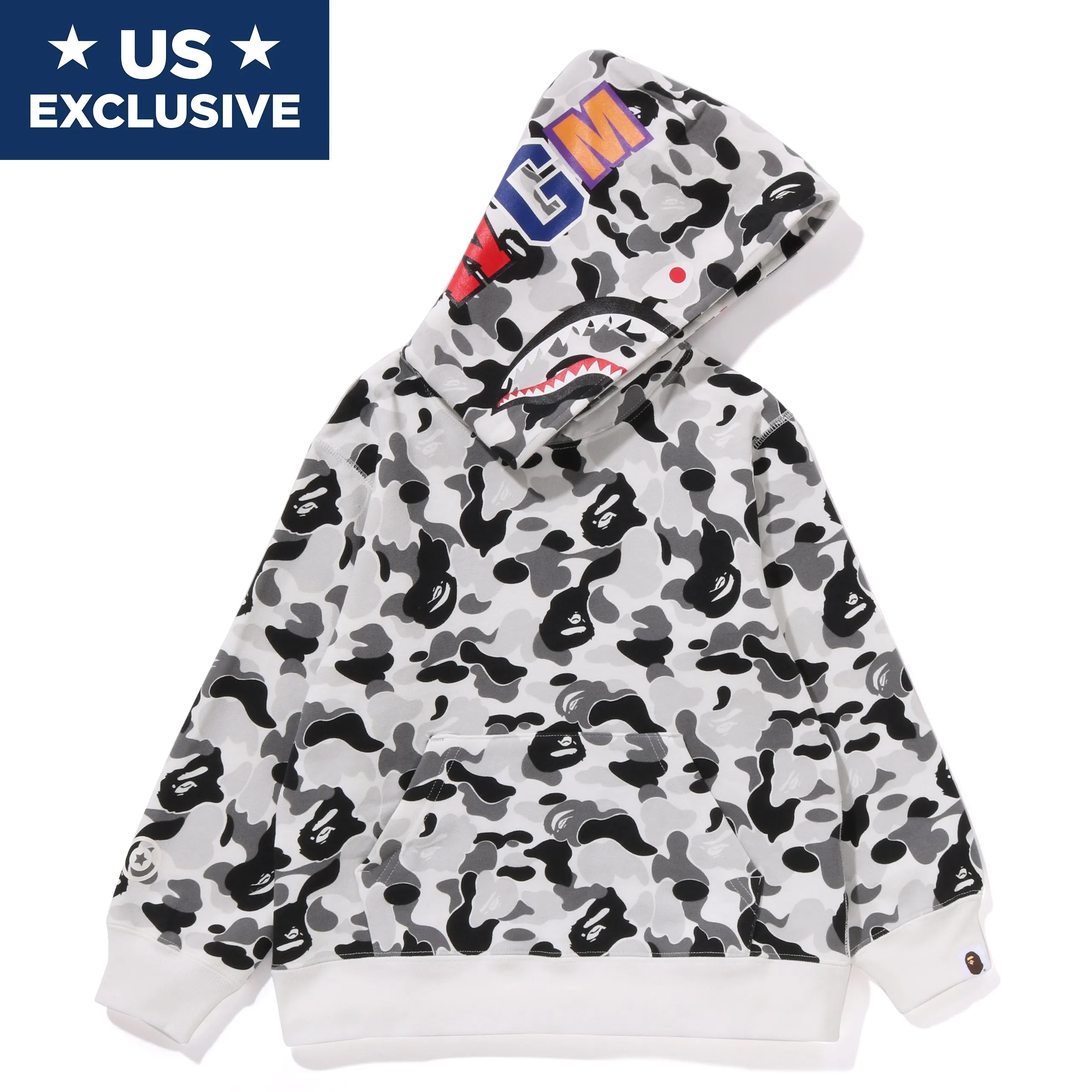 ABC CAMO SHARK PULLOVER HOODIE KIDS