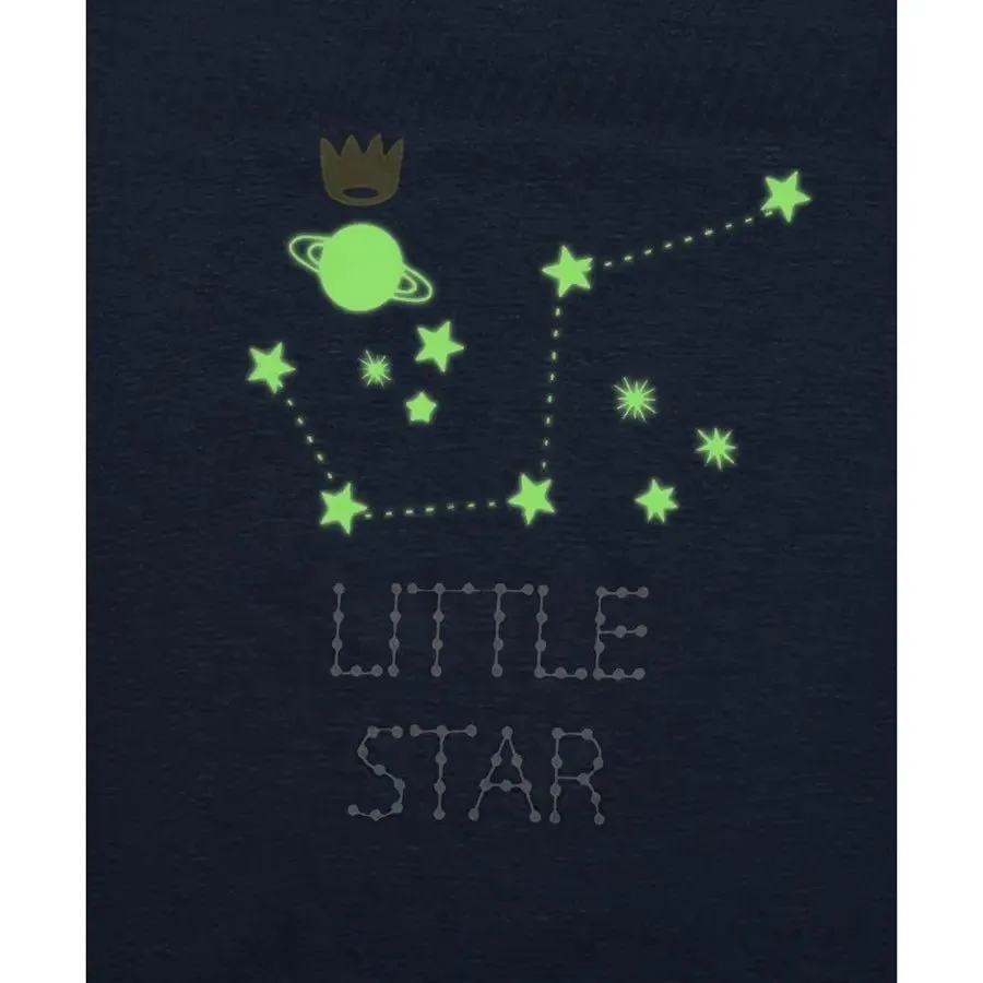 Baby Boy Glow In The Dark Galaxy Print T-shirt