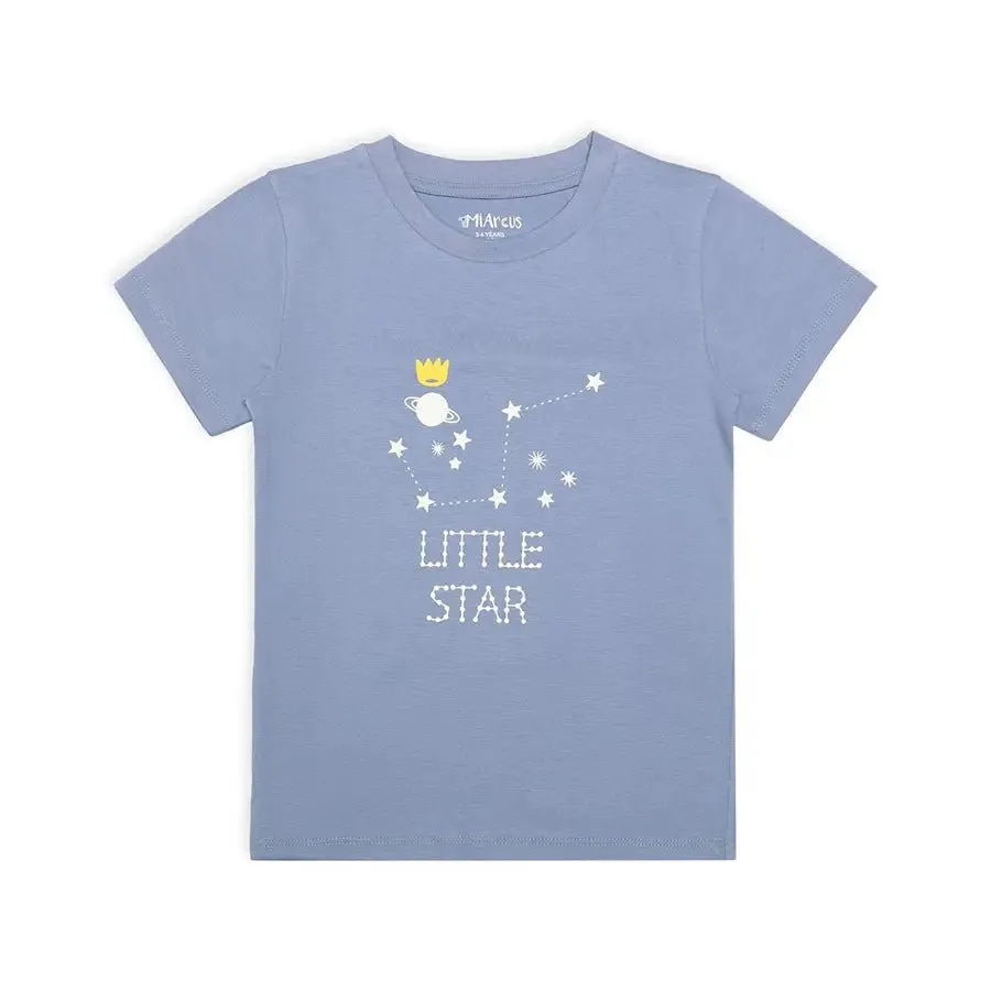 Baby Boy Glow In The Dark Galaxy Print T-shirt