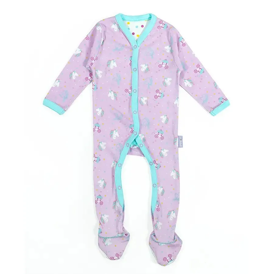 Baby Girl Comfy Knitted Sleep Suit - Unicorn (Pack of 3)