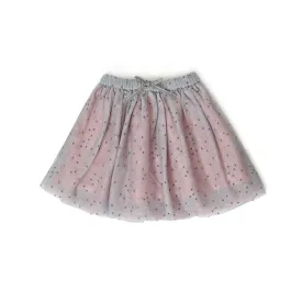 Baby Girl Tulle Tutu Skirt Grey & Peach