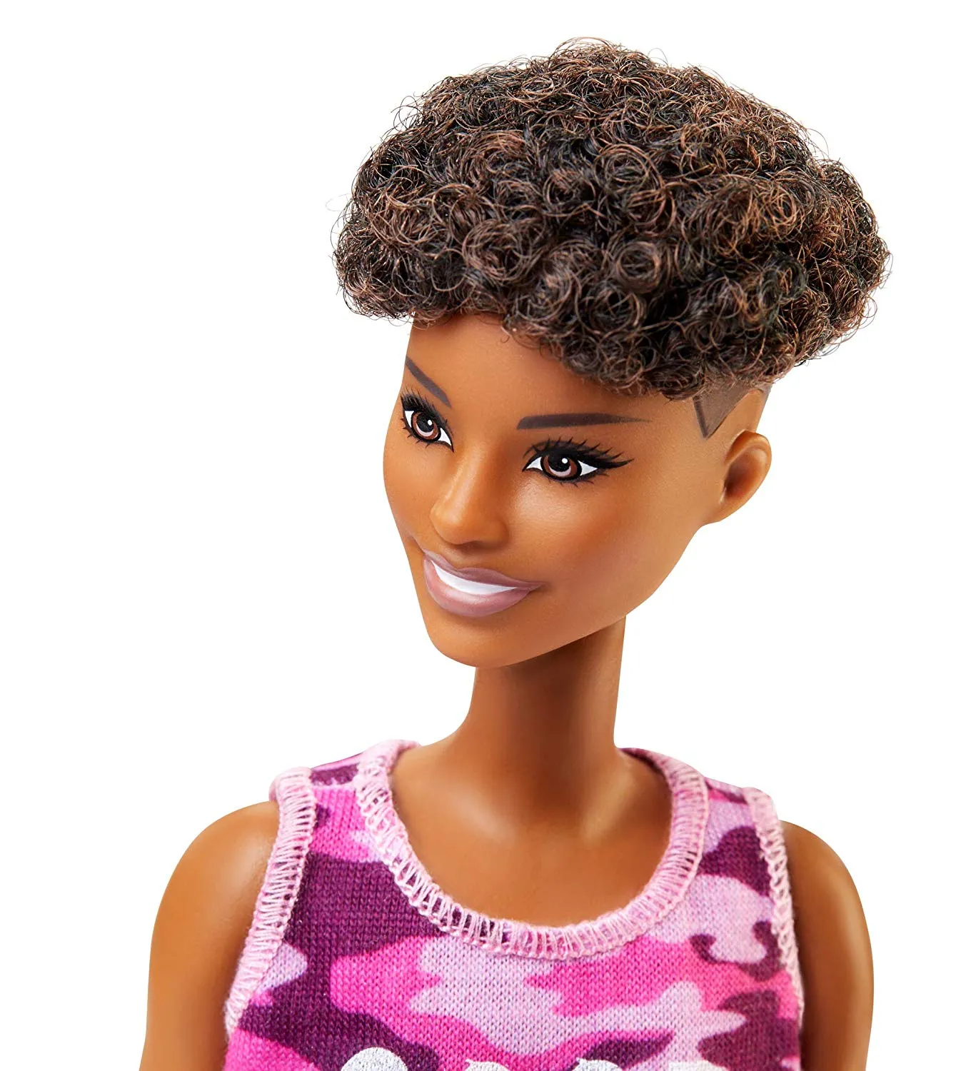 Barbie Fashionistas Doll with Short Curly Brunette Hair