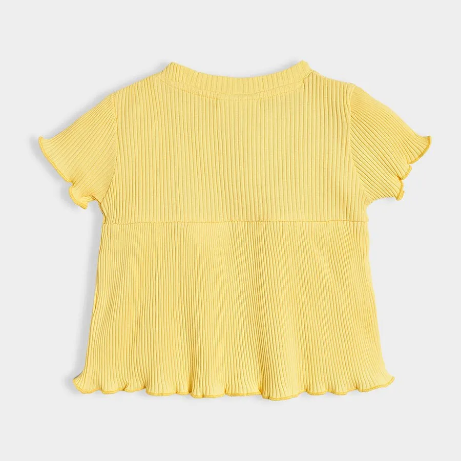 Bloom Top & Shorts Yellow Slumber Set