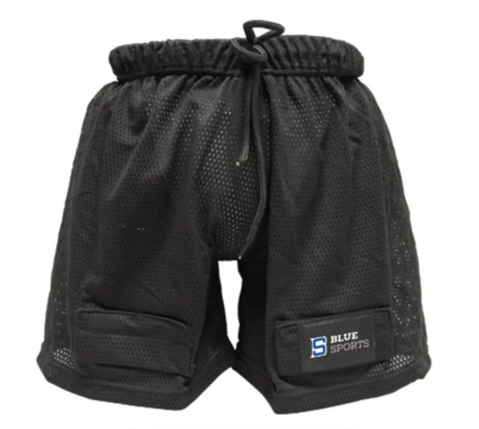 Blue Sports Jock Pro Shorts With Cup and Velcro Junior