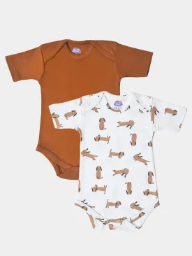 Buddy Kids Printed Romper- Pack of 2