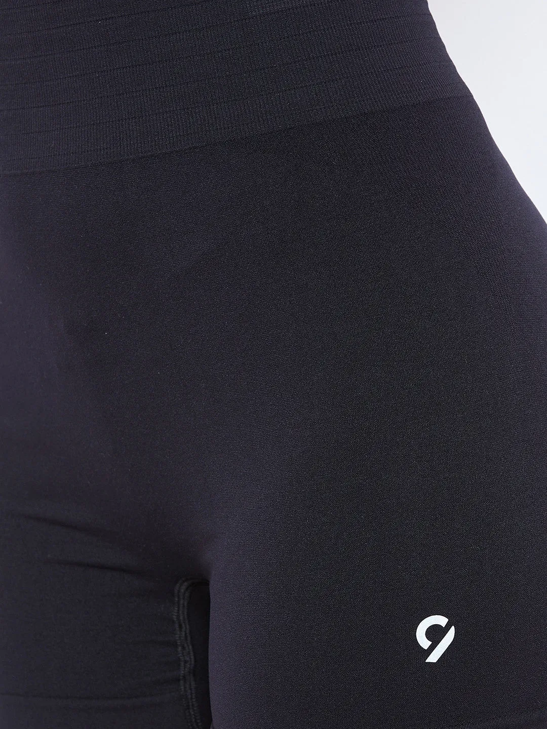 C9 Airwear Seamless Solid Regular Fit Sports Short for Women - Navy