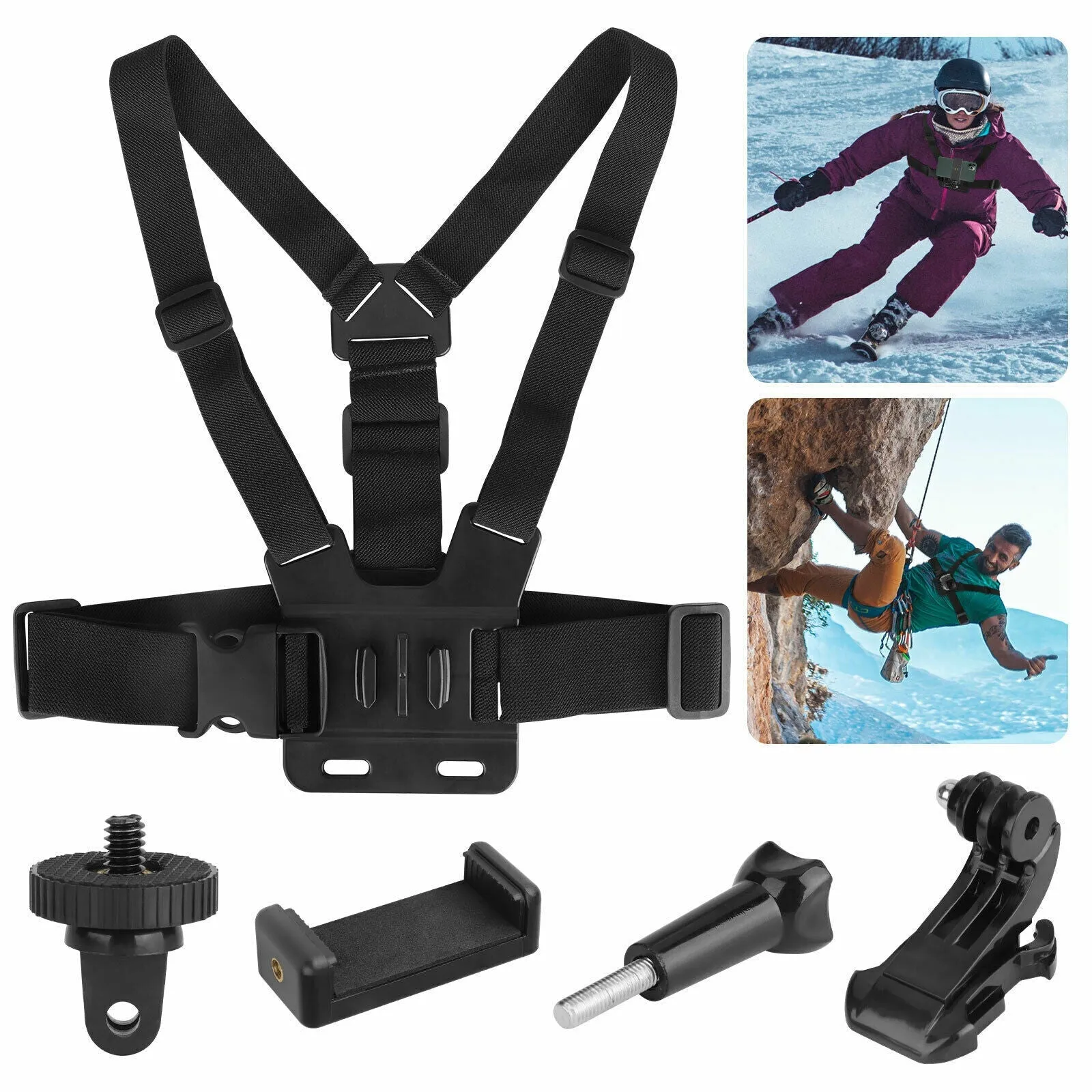 Chest Harness Body Strap Mount Accessories Adjustable For IPhone GoPro Android