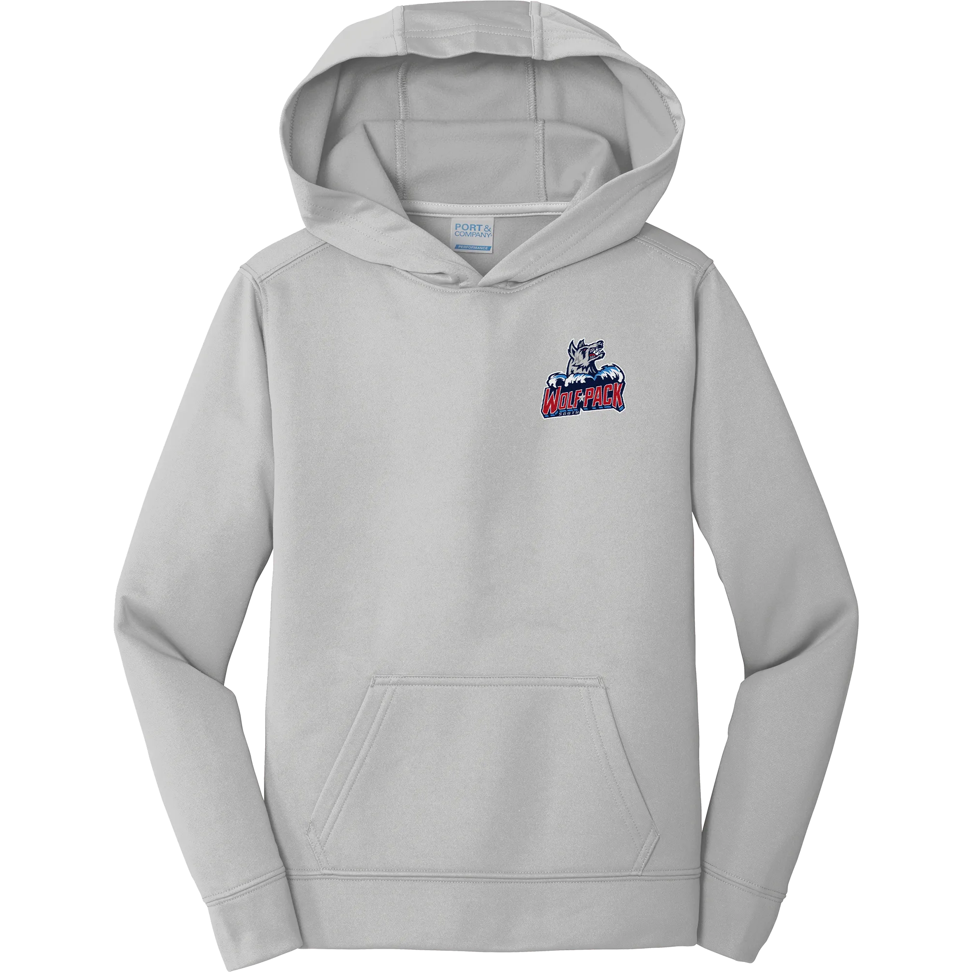 CT Wolfpack South Youth Performance Fleece Pullover Hooded Sweatshirt