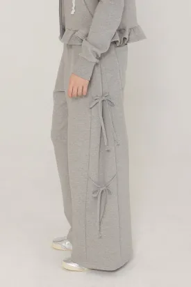 [DEARSTALKER] FW 24 RITA SIDE TIE SWEATPANTS - GREY