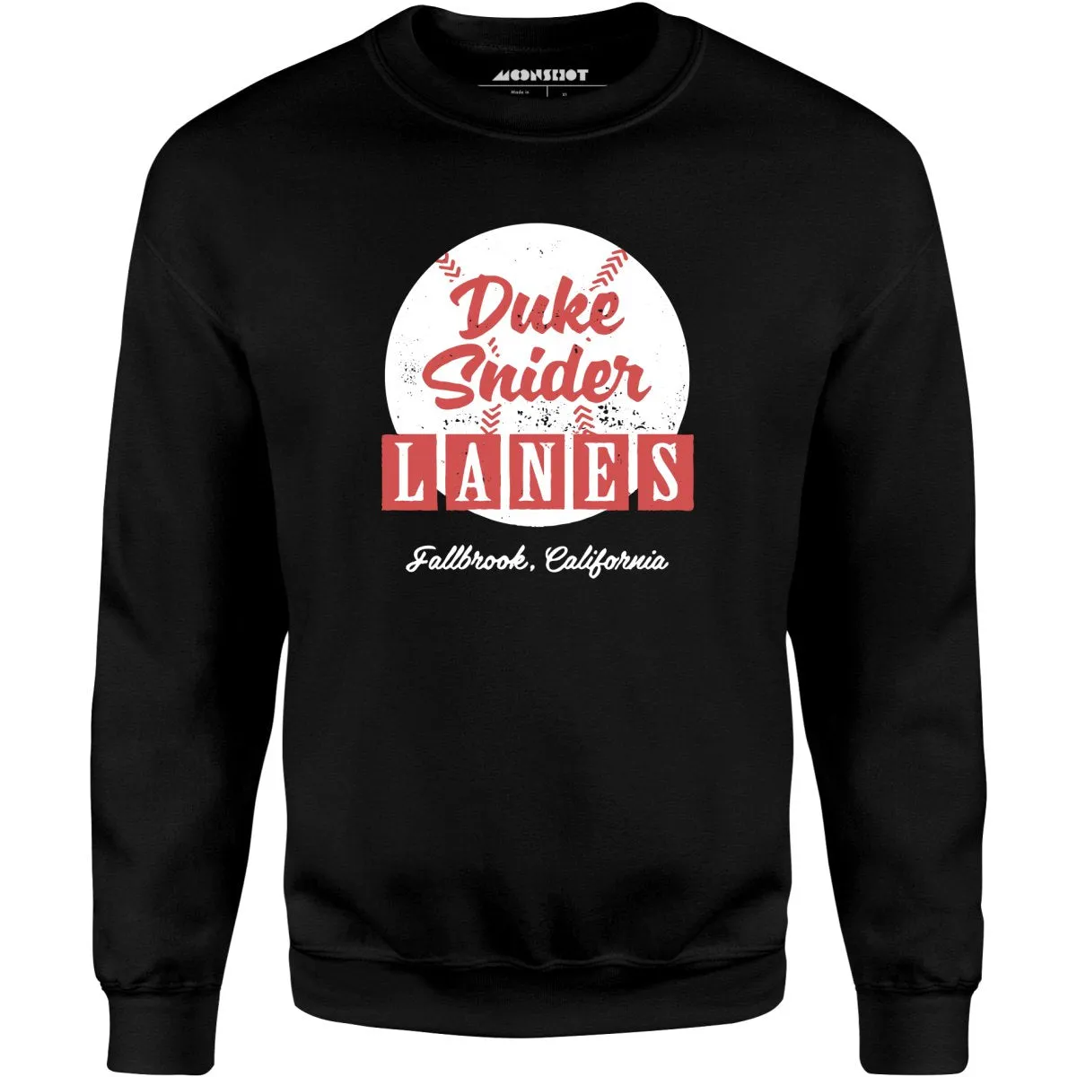 Duke Snider Lanes - Fallbrook, CA - Vintage Bowling Alley - Unisex Sweatshirt