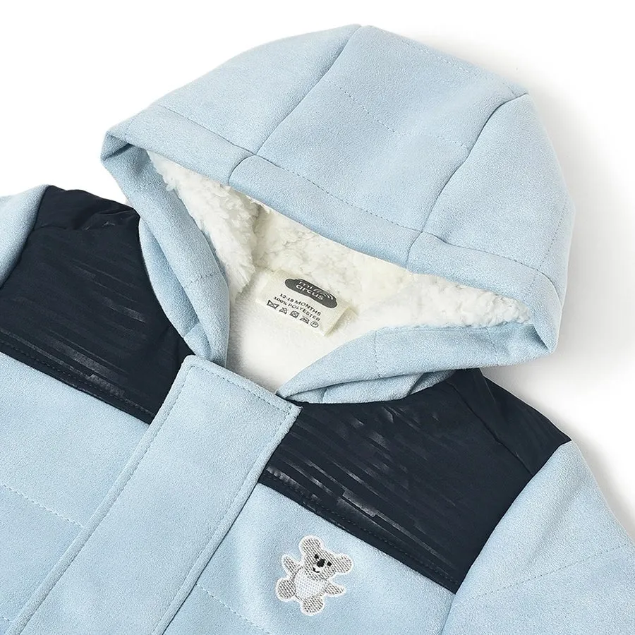 Farm Friends Hooded Sky Blue Jacket for Kids