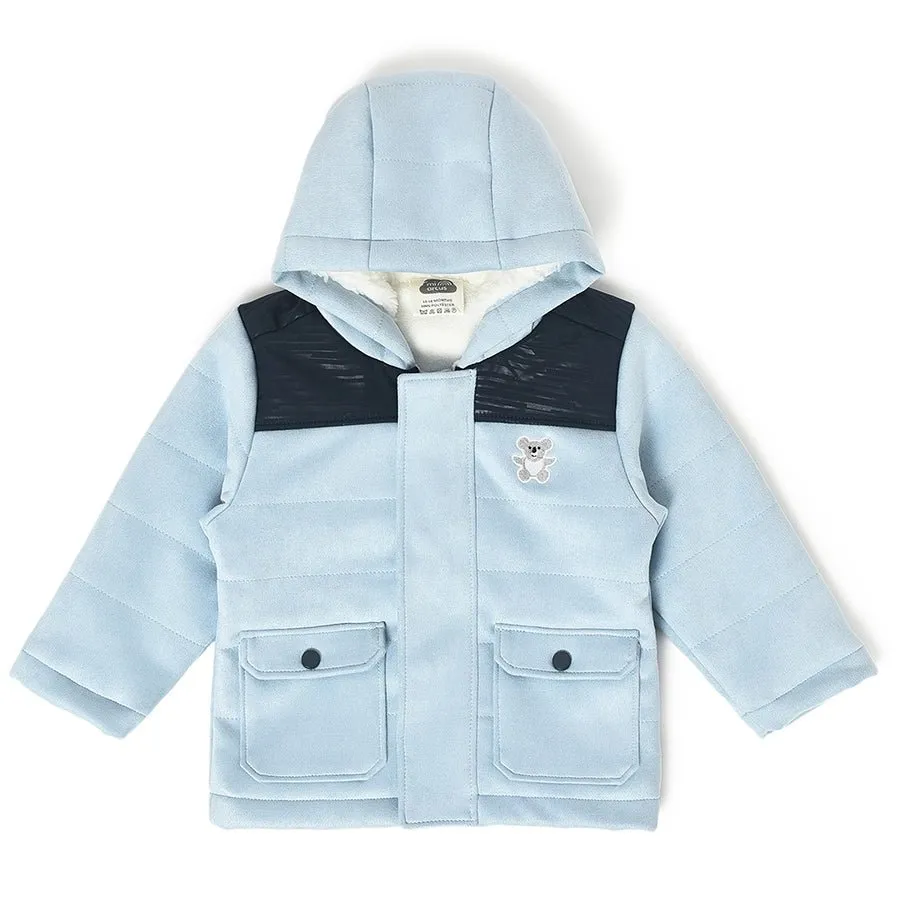 Farm Friends Hooded Sky Blue Jacket for Kids