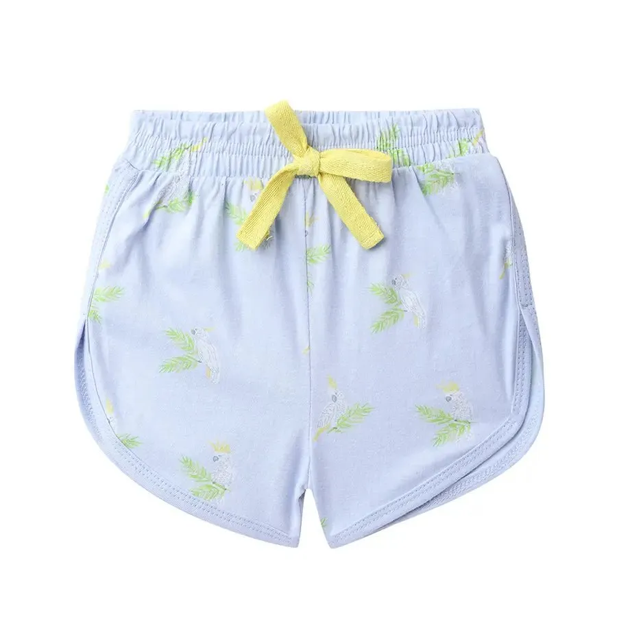 Floral Bird Print Baby Girl Shorts (Pack of 3)