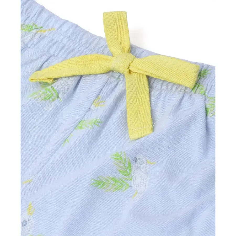 Floral Bird Print Baby Girl Shorts (Pack of 3)