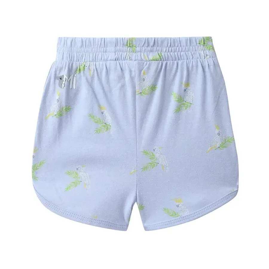 Floral Bird Print Baby Girl Shorts (Pack of 3)