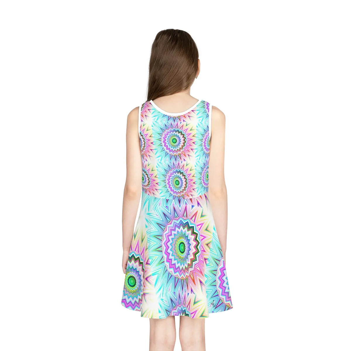 Girls' Sleeveless Sundress (AOP) SUNBURST DELIGHT