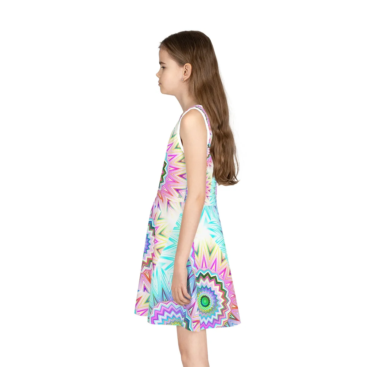 Girls' Sleeveless Sundress (AOP) SUNBURST DELIGHT