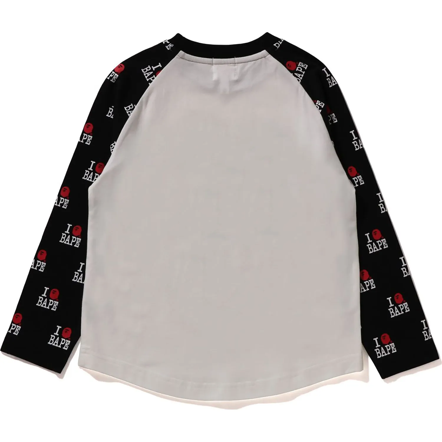 I LOVE BAPE RAGLAN LS TEE KIDS