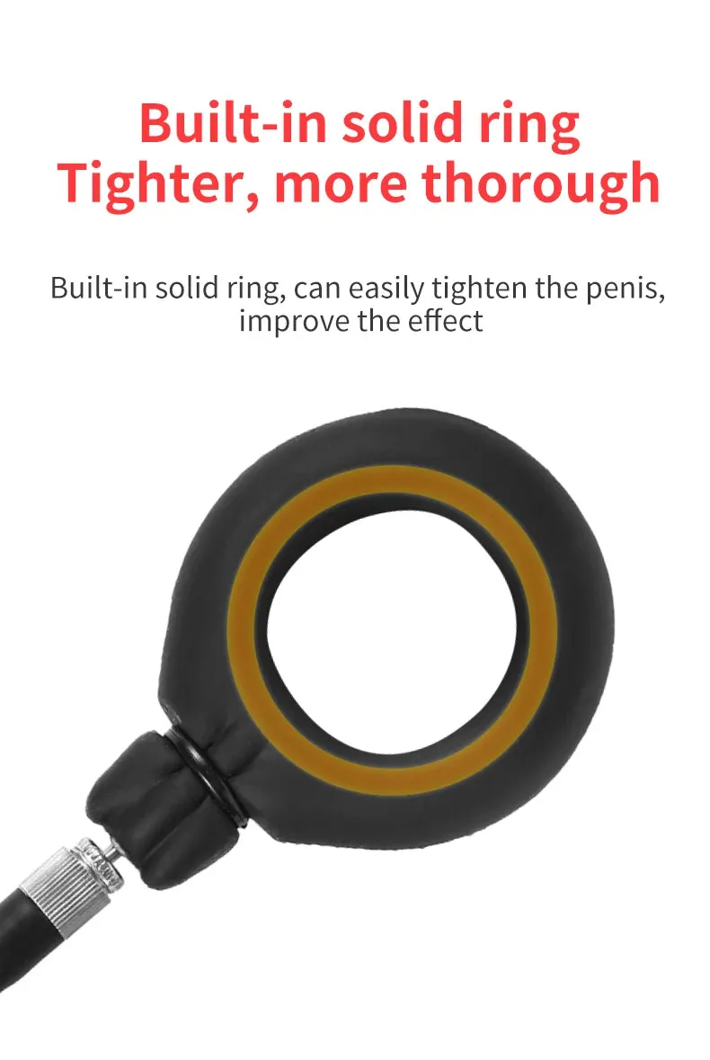 Inflatable Cock Ring Penis Pump - Delay Ejaculation Penis Enlarger Male Sex Toy