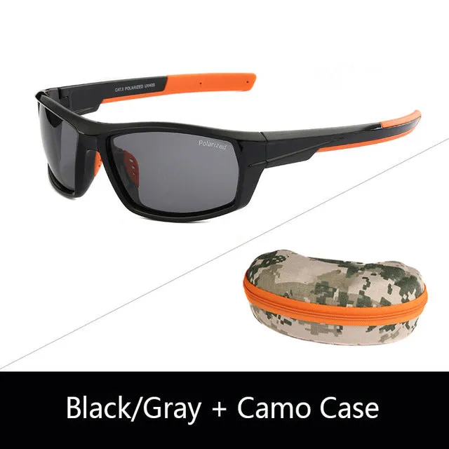 JIANGTUN Hot Trendy Camo Black Polarized Sunglasses Men Women Brand Designer Sports Sun Glasses UV400 Driving Gafas