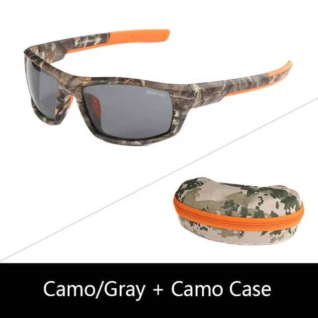 JIANGTUN Hot Trendy Camo Black Polarized Sunglasses Men Women Brand Designer Sports Sun Glasses UV400 Driving Gafas