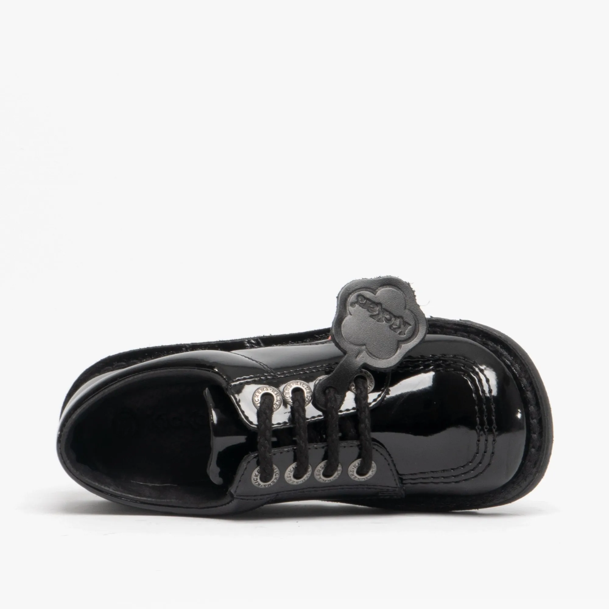 KICK LO Kids Patent Leather Shoes Black