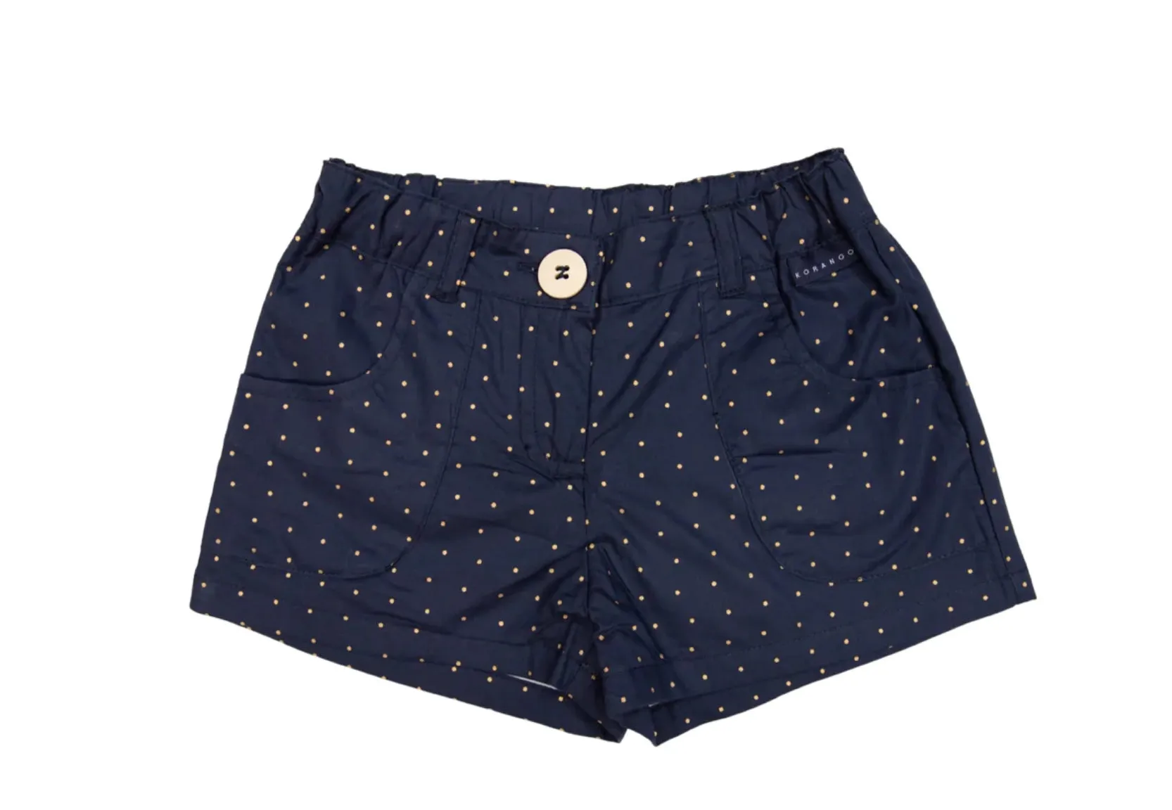 Korango navy gold spotted shorts