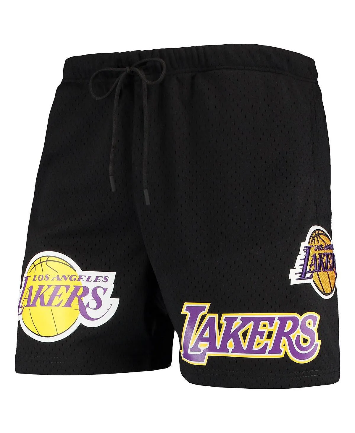 Los Angeles Lakers Capsule Pro Standard Men's Black Mesh Shorts, Black