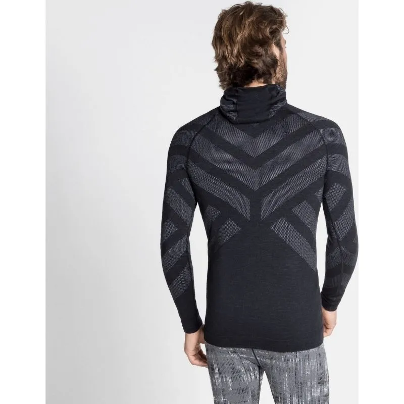 MEN'S NATURAL   KINSHIP WARM LONG SLEEVE BASE LAYER TOP WITH FACE MASK AND HOOD