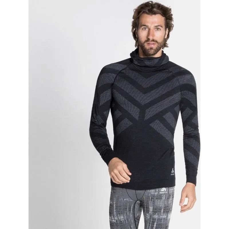 MEN'S NATURAL   KINSHIP WARM LONG SLEEVE BASE LAYER TOP WITH FACE MASK AND HOOD