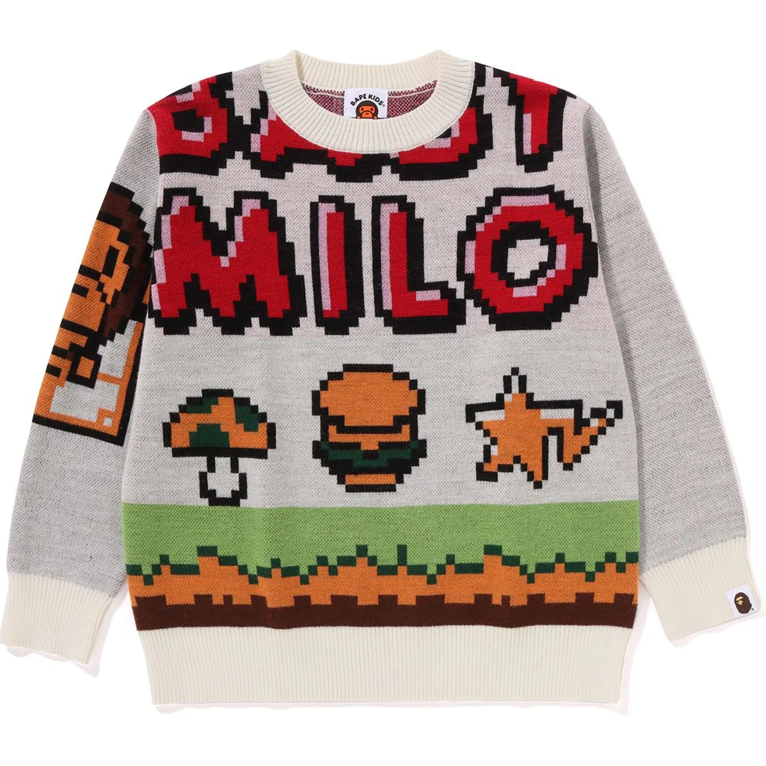 MILO GAME MOTIF WOOL MIX SWEATER KIDS