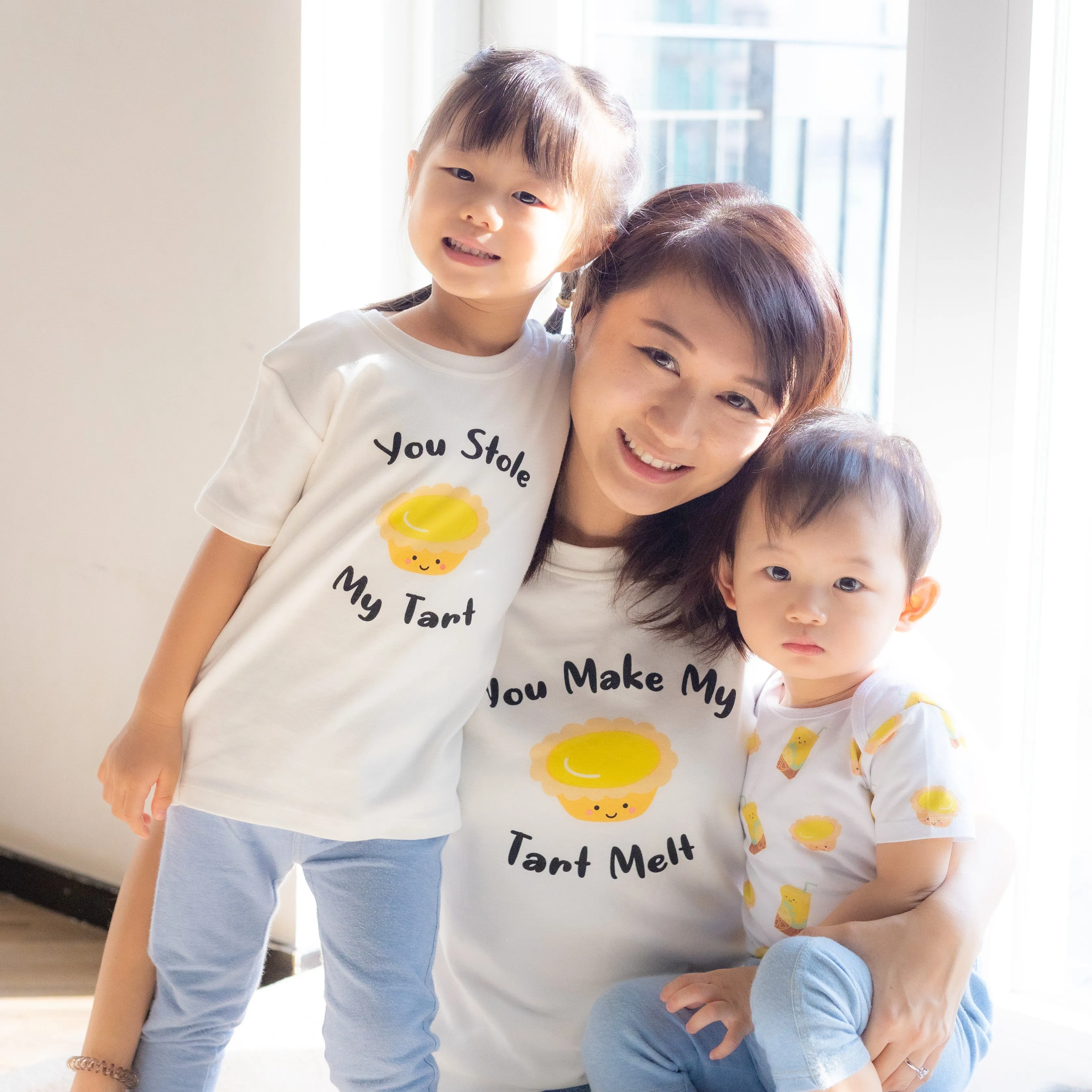 Mommy & Me Set Organic Cotton T-Shirts - Egg Tart