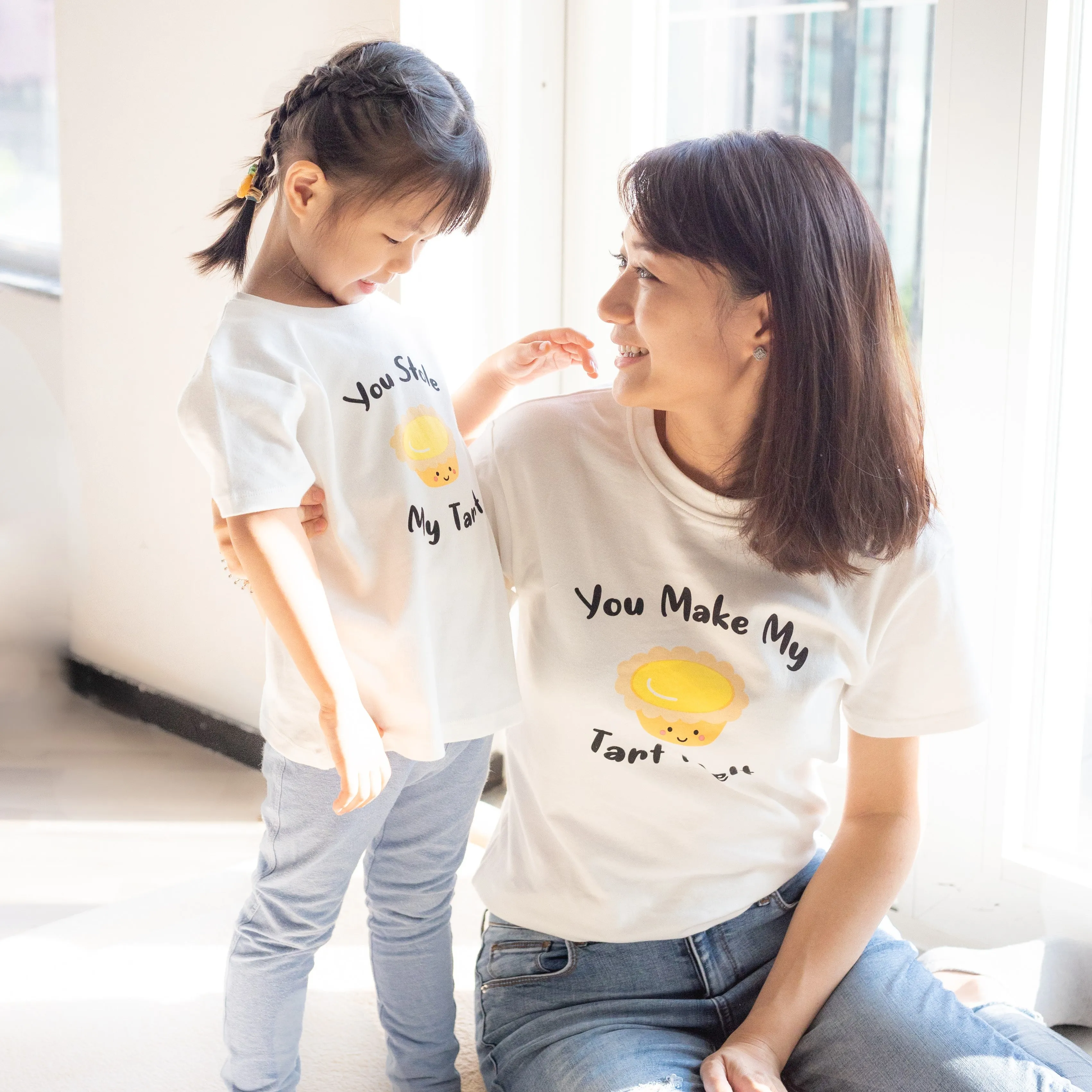 Mommy & Me Set Organic Cotton T-Shirts - Egg Tart