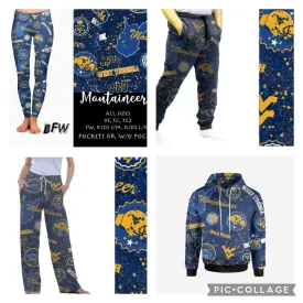 Mountaineer Leggings, lounge pants, joggers, and hoodies