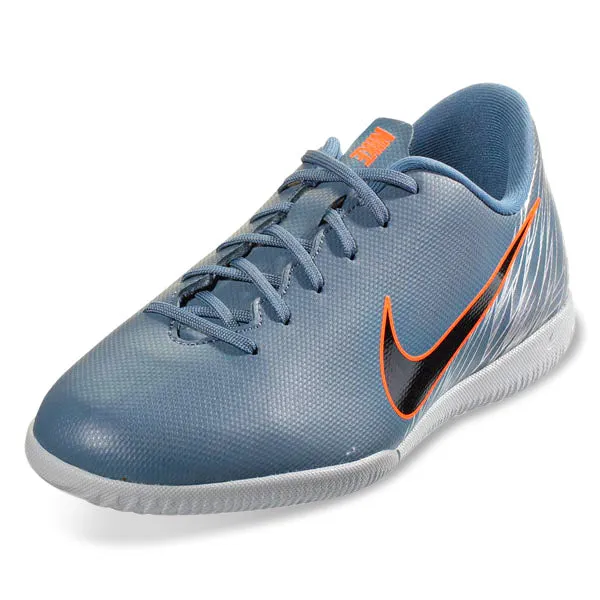 Nike Jr Mercurial Vapor 12 Academy GS IC Indoor Court Soccer Shoes (Armory Blue/Wolf Grey)