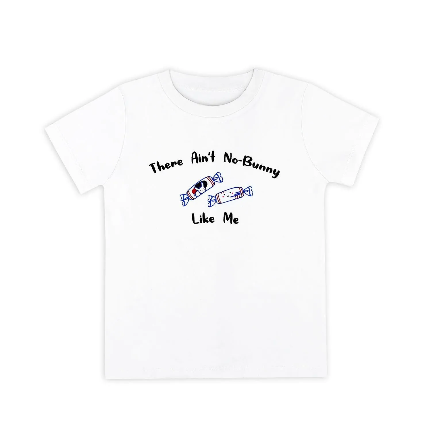 Organic Cotton Toddler Kids T-Shirt - White Bunny Candy