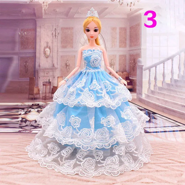 Princess Doll Clothes Dress Fashion Wedding Dress Clothing Evening Gown Clothes Doll Accessories For Toys For Girls