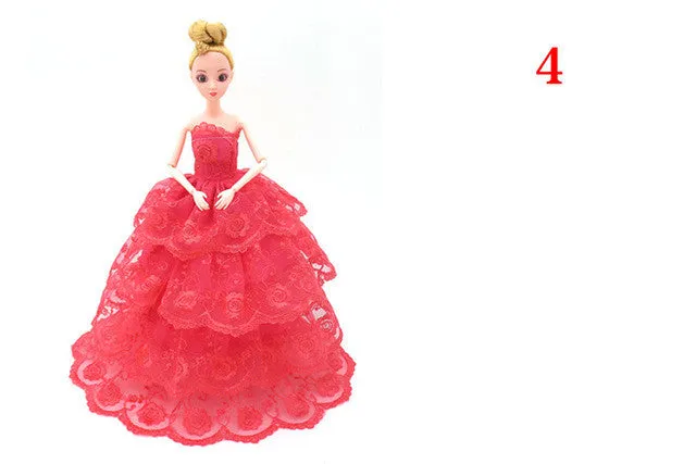 Princess Doll Clothes Dress Fashion Wedding Dress Clothing Evening Gown Clothes Doll Accessories For Toys For Girls