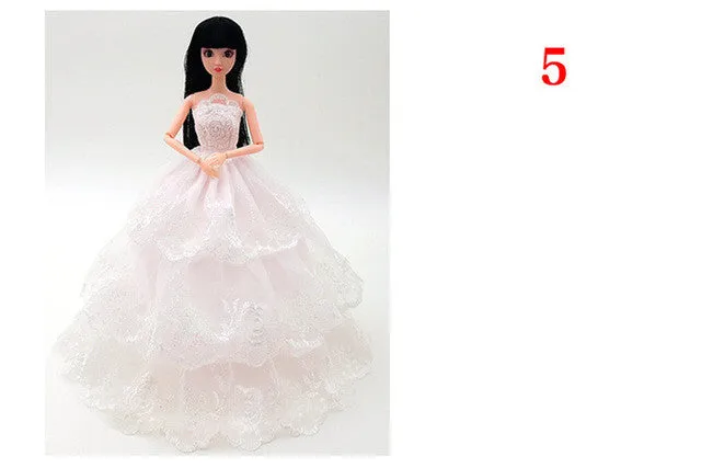 Princess Doll Clothes Dress Fashion Wedding Dress Clothing Evening Gown Clothes Doll Accessories For Toys For Girls