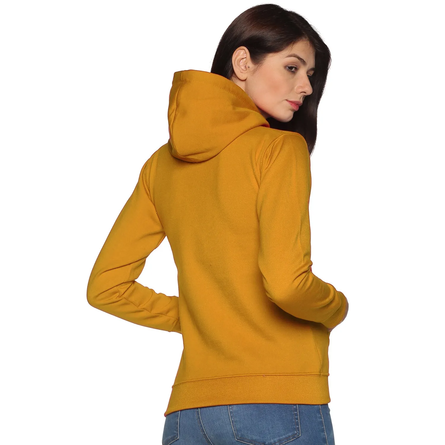 Prokick Sports Women Hooded Sweat Shirt , Yellow