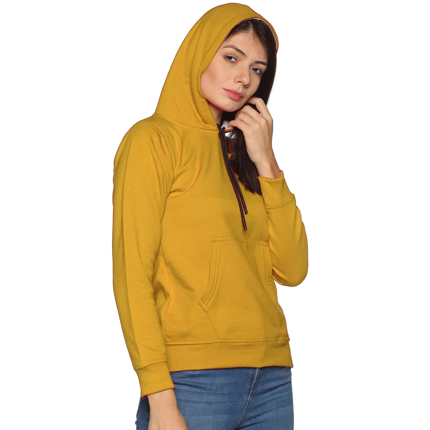 Prokick Sports Women Hooded Sweat Shirt , Yellow