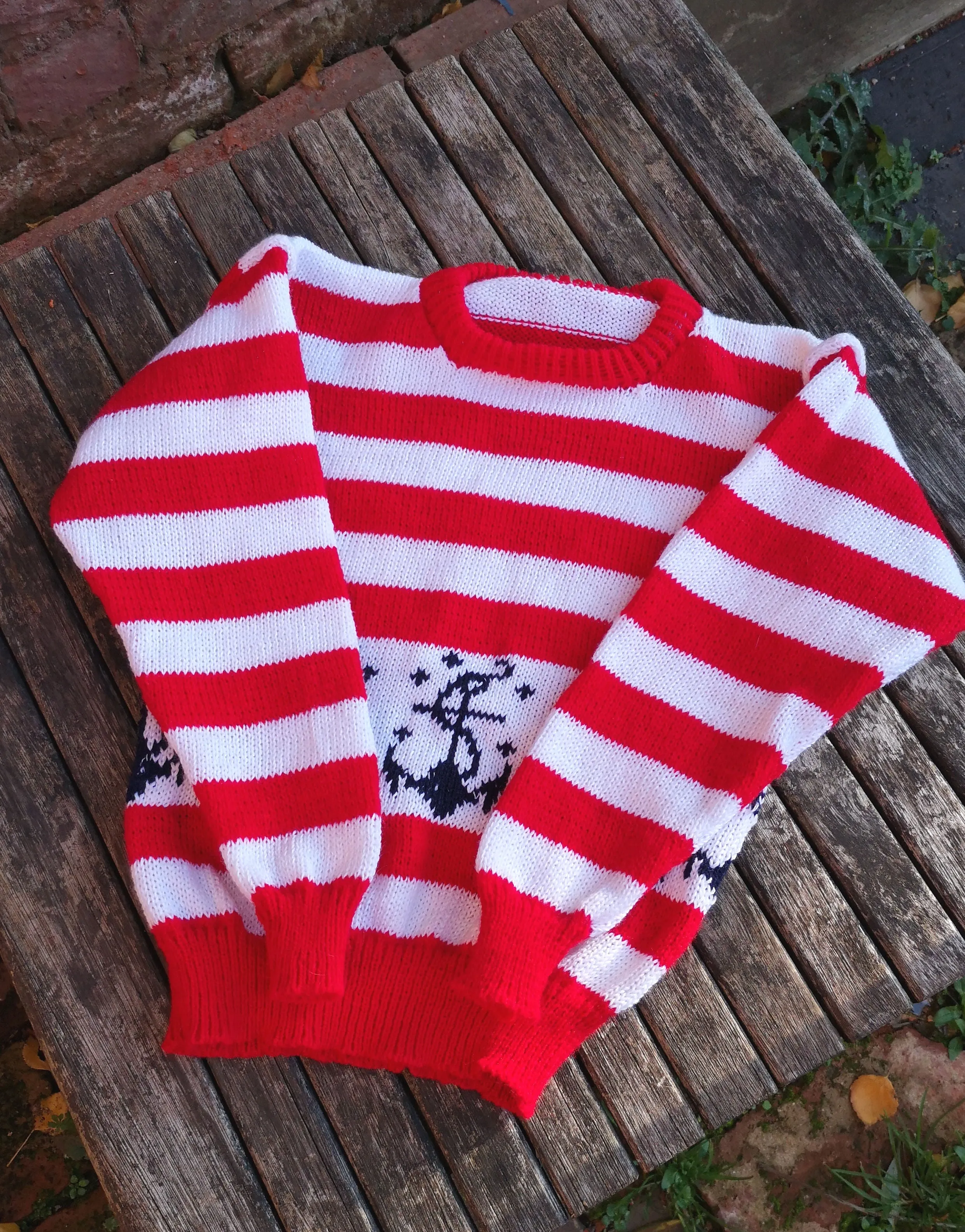 "Saylor" Nautical themed, unisex jumper sized 26-28 inches, ages 7-9