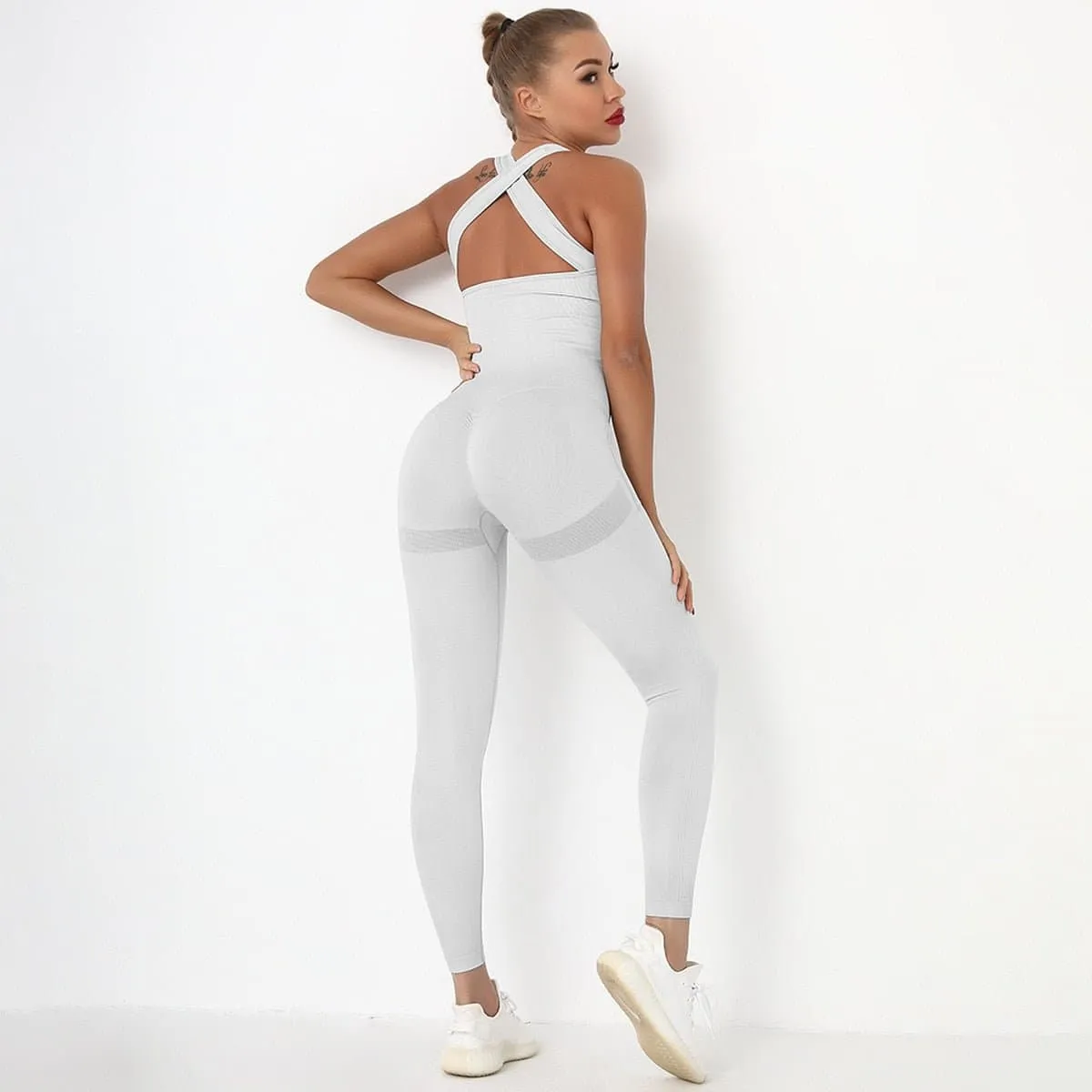 Seamless Yoga Sporty Jumpsuit for Women - Quick-Dry & Flexible