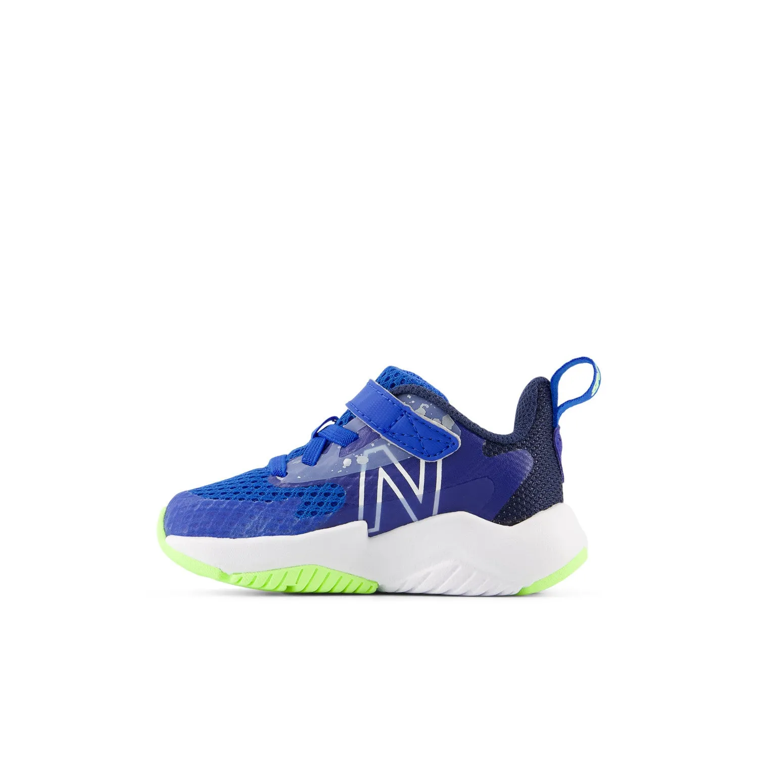 Toddler's New Balance Rave Run v2 Bungee Lace with Top Strap Color: Team Royal with Blue Oasis